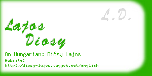 lajos diosy business card
