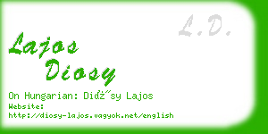 lajos diosy business card